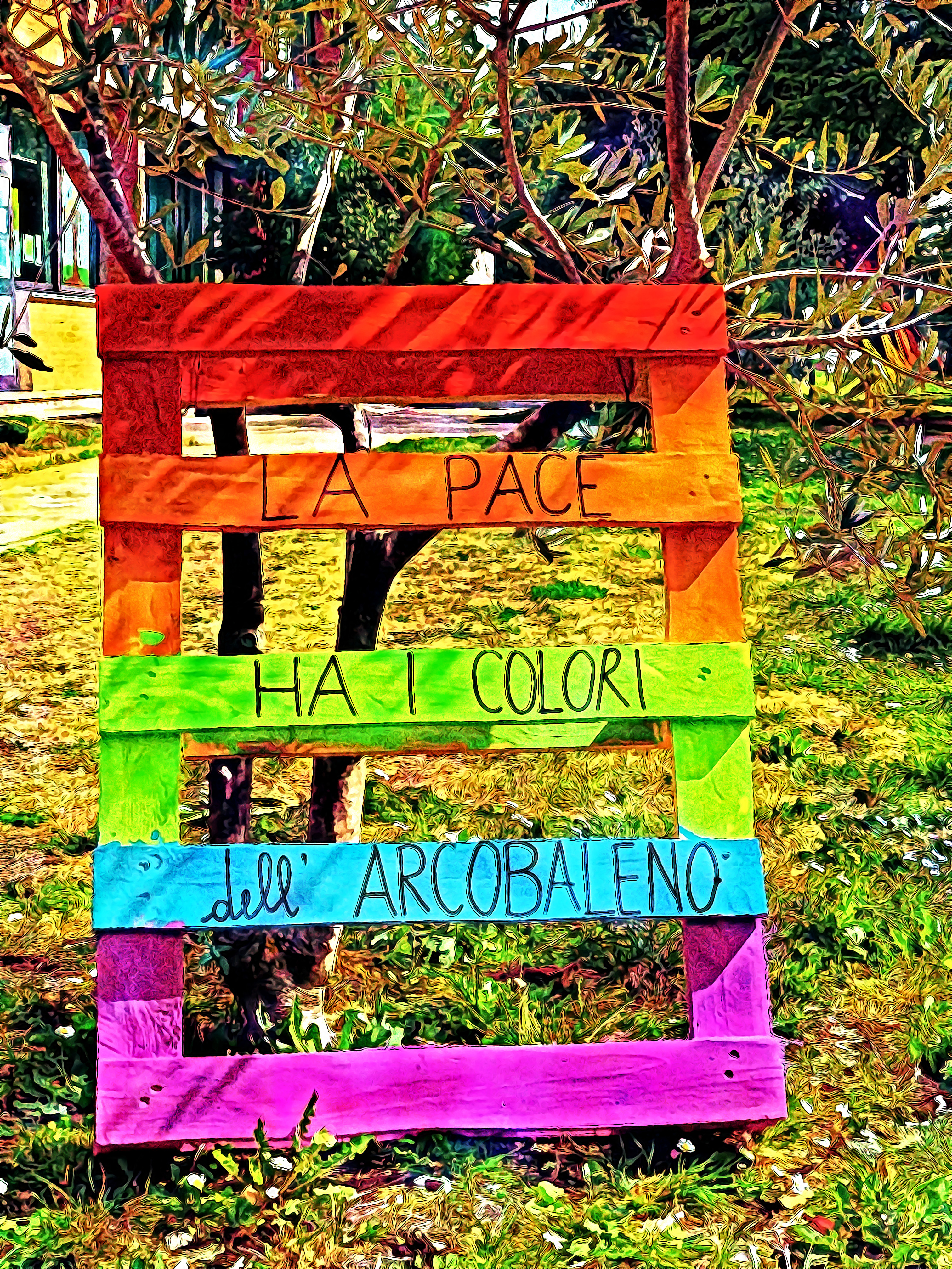 Peace has rainbow colors (Francesco Galgani's art, March 29, 2022)