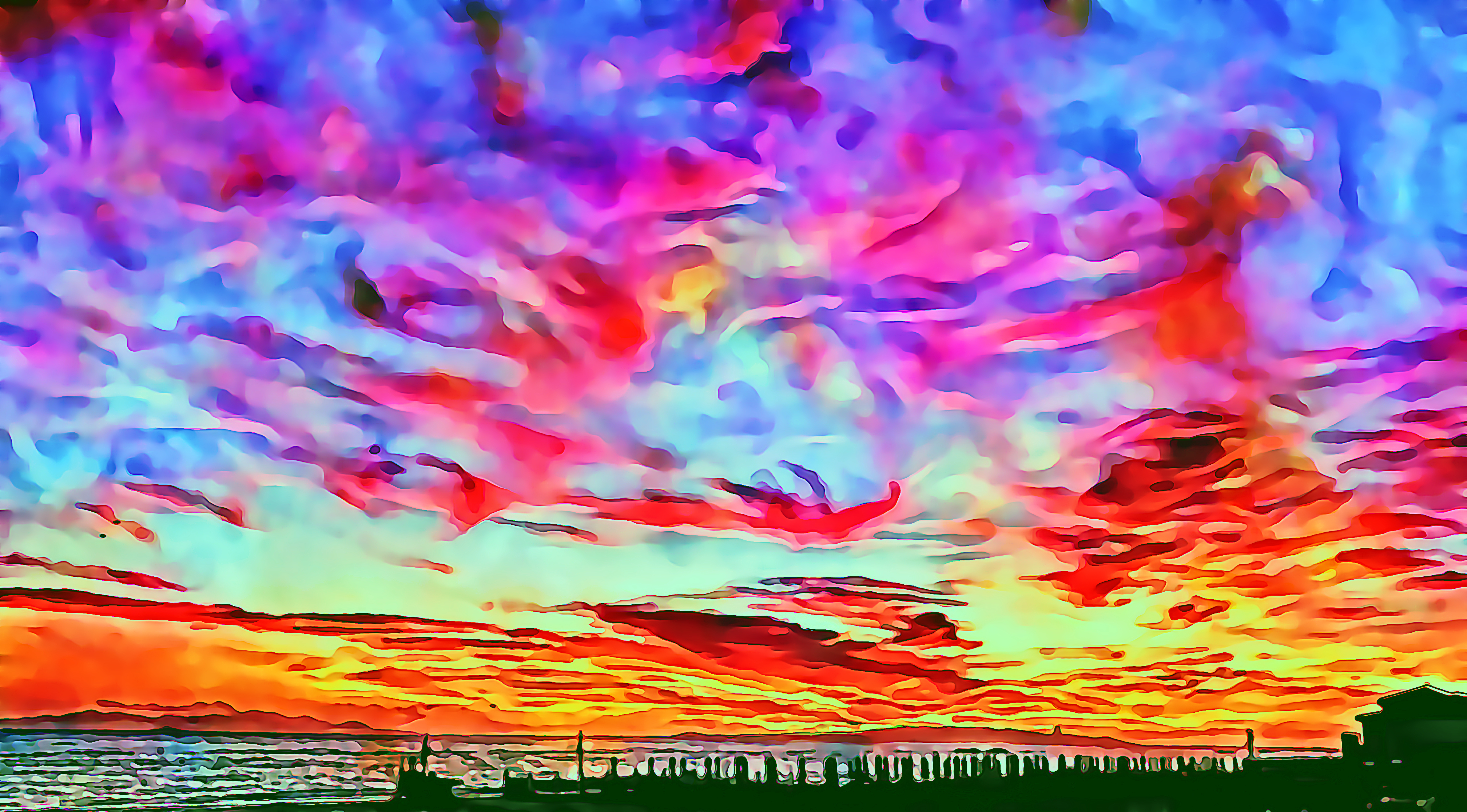 Siamo nuvole del cielo della Coscienza, illuminate dal Sole della Vita (Francesco Galgani's art, September 12, 2022)
