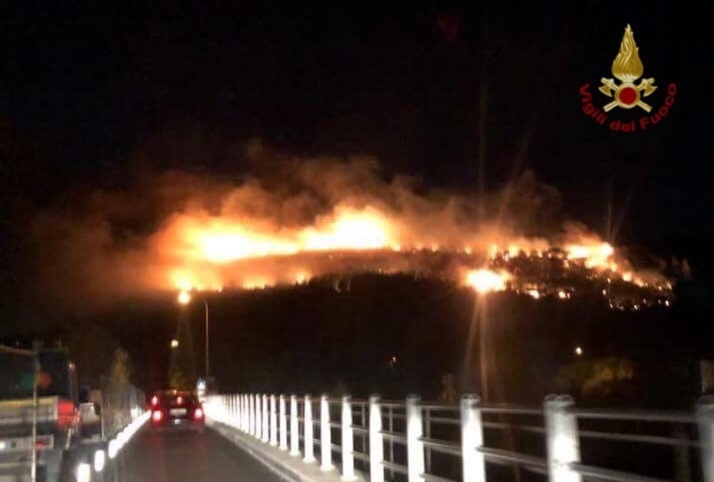Incendio Monte Serra (Pisa) - 25 settembre 2018